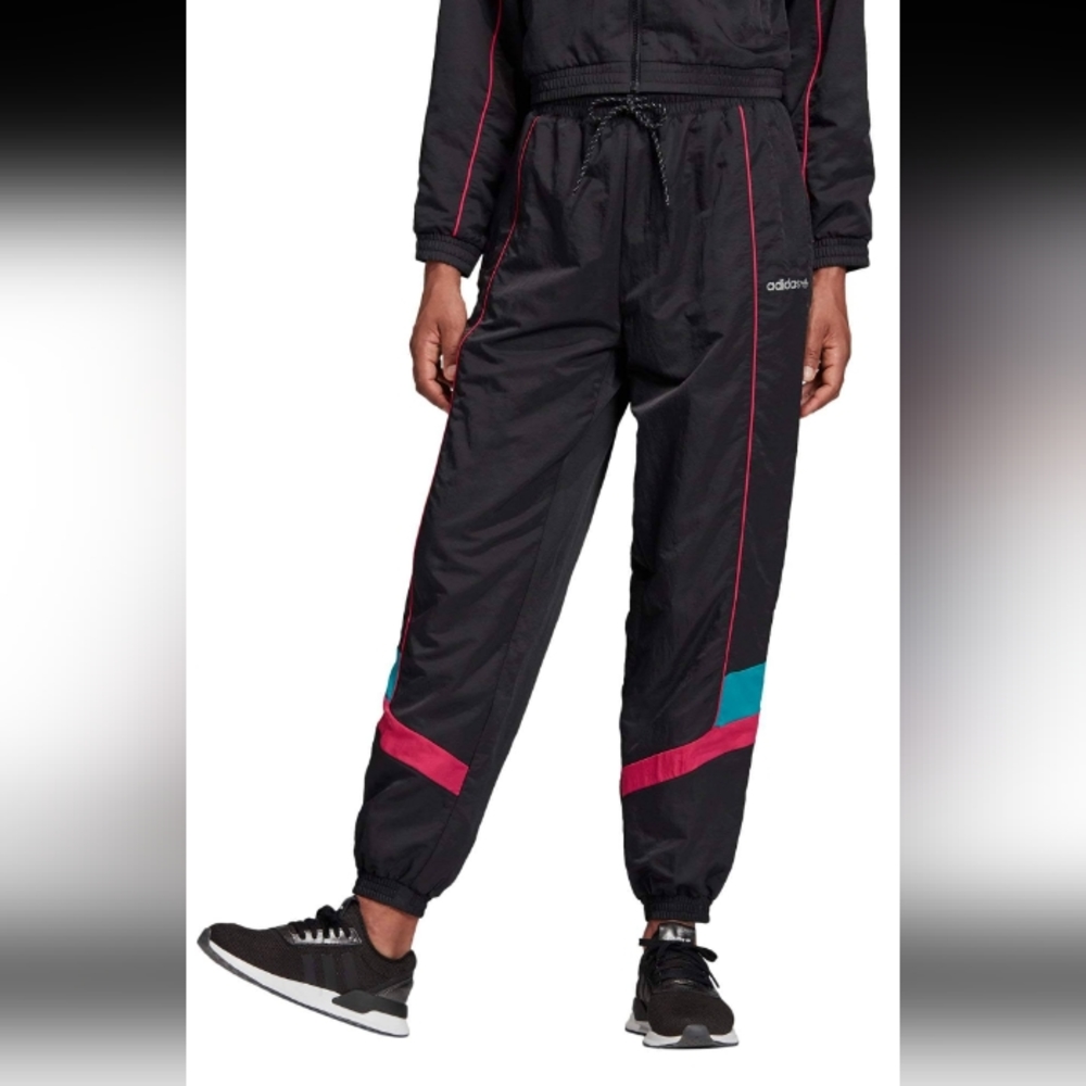 🆕 Adidas | Originals Tech Pants  Windbreaker Pants Zipper Pockets Women Size XL